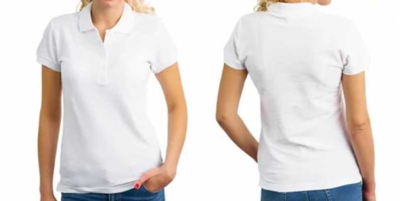 Camiseta Polo Branca Alvorada - Camiseta Polo Feminina Uniforme